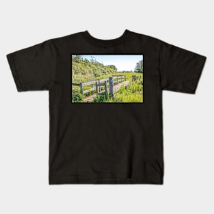Wooden bridge in the Norfolk countryside Kids T-Shirt